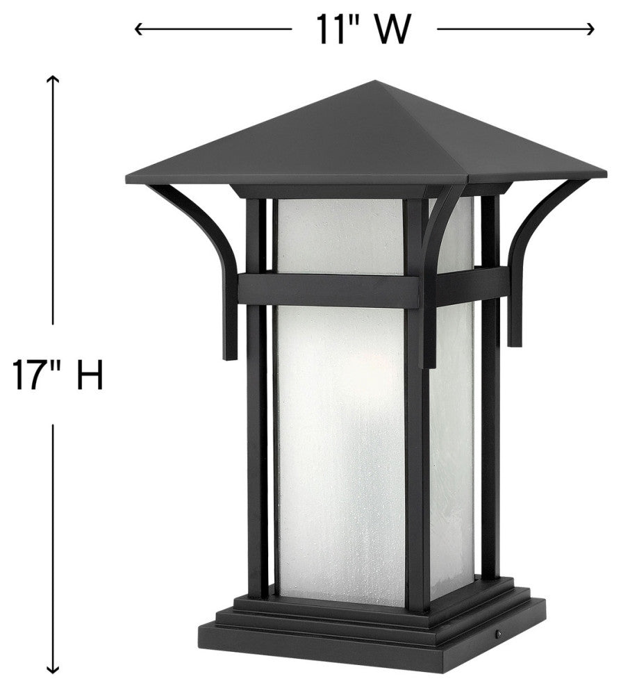 Hinkley Harbor Medium Pier Mount Lantern, Satin Black
