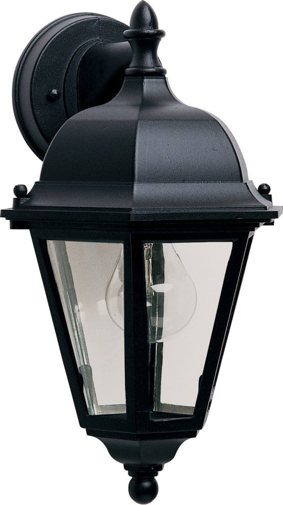 Maxim 1000 Westlake 15" 1 Light Wall Sconce - Black / Clear Glass