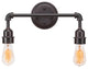 Vintage 2-Light Bath Bar, Dark Granite