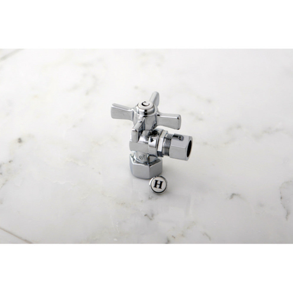 Kingston Brass 1/2" FIP X 1/2" OD Comp Angle Stop, Polished Chrome