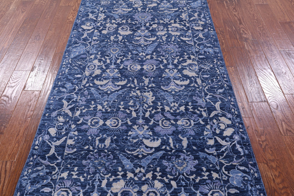 Runner Modern Handmade Wool Rug 4' 1" X 11' 10" Q11899