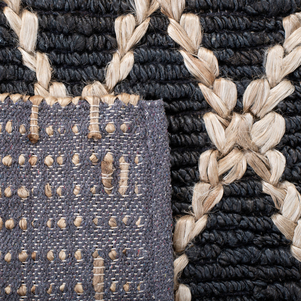 Safavieh Natural Fiber Collection NF951 Rug, Charcoal, 5' X 8'