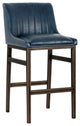 Halden Armless Barstool With Rustic Bronze Legs, Vintage Blue