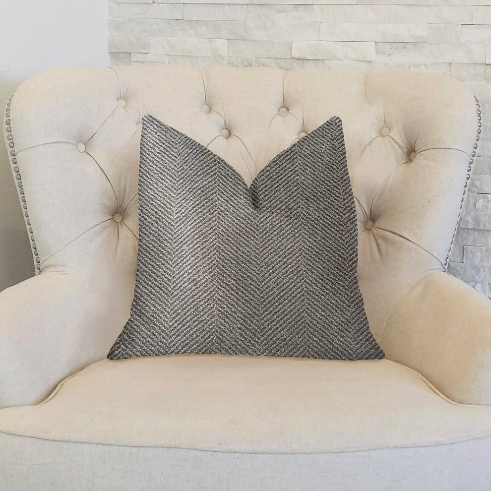 New Wave Hillside Brown Luxury Throw Pillow, 24"x24"
