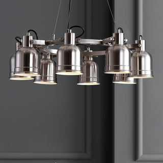 Liam Metal Led Pendant, Nickel, Nickel, Width: 26.5"