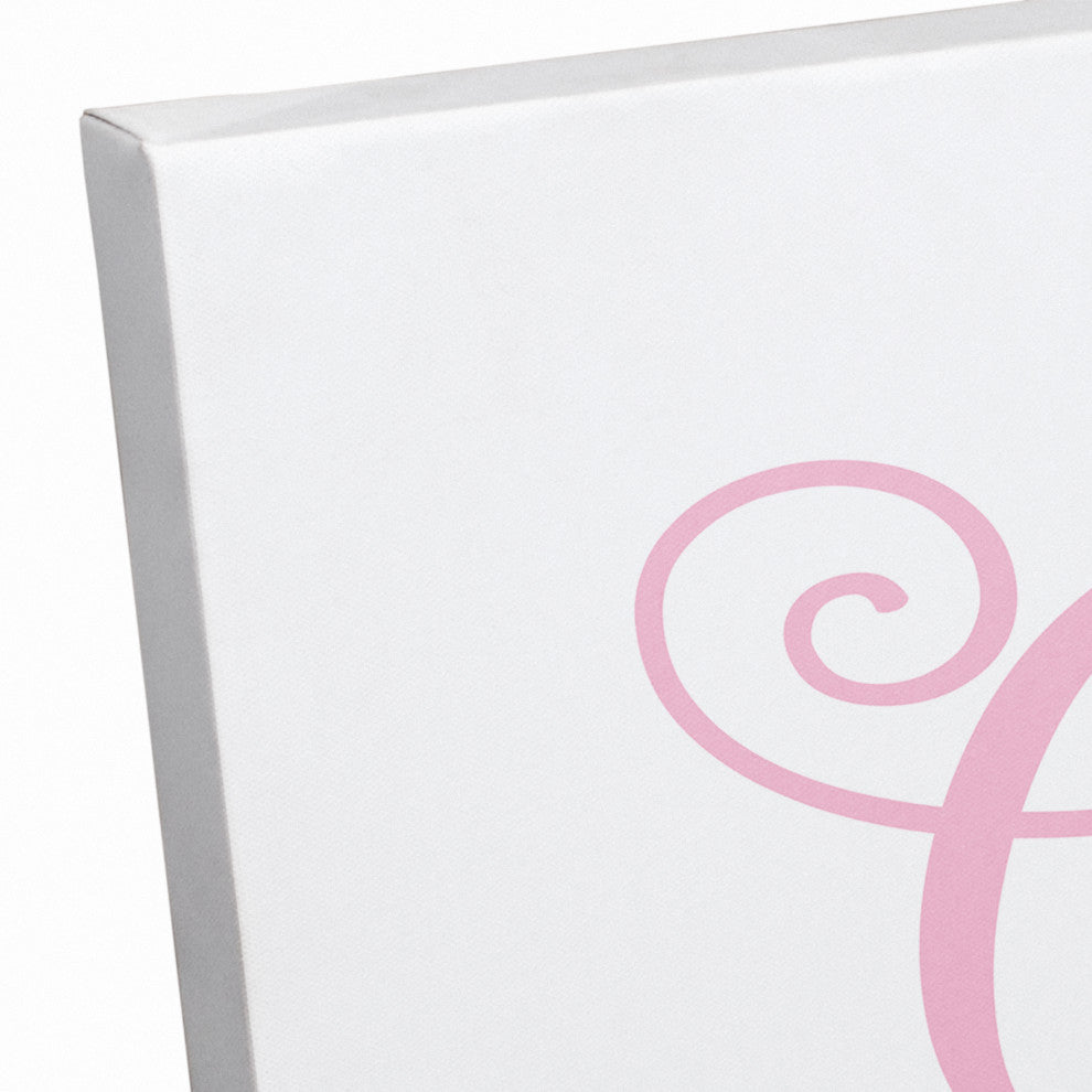 Goodnight 12"x36" Canvas Wall Art, Pink