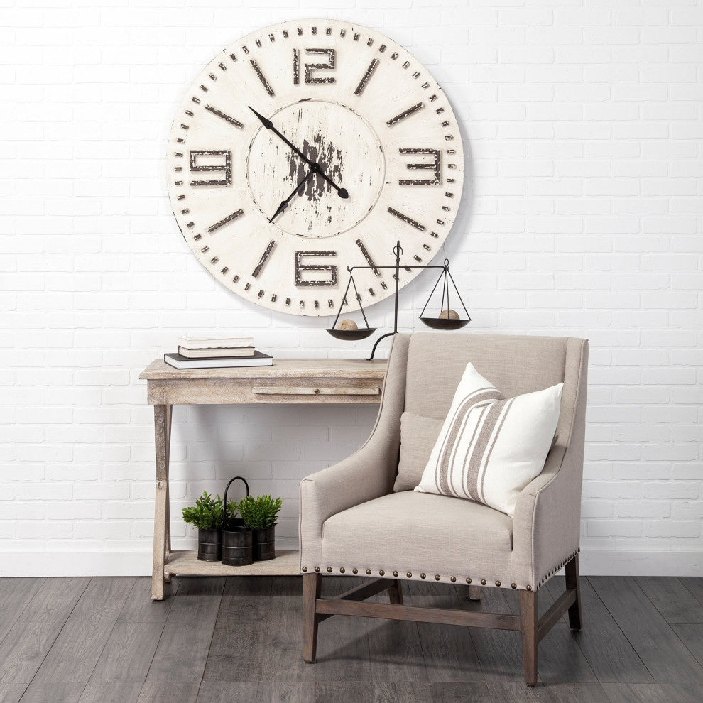 off white Pillow Cover With Brown Stripes