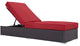 Modway Convene Outdoor Patio Chaise Lounge, Espresso Red