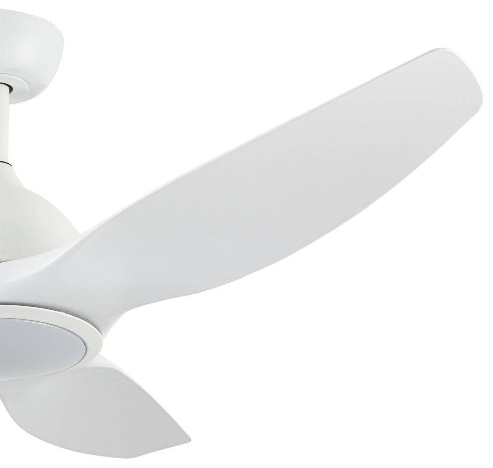 52-inch Modern Intergrated LED White Ceiling Fan with Light