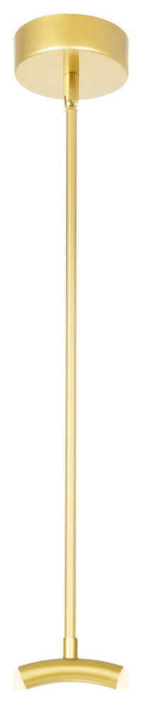 Hoops 1 Light LED Pendant With Satin Gold Finish