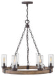 Hinkley Sawyer Outdoor Chandelier, Sequoia, 6 Light