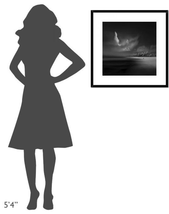 "Sea Shore View" Framed Digital Print by Antonyus Bunjamin (Abe), 26"x26"