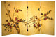 3' Tall Double Sided Birds on Plum Tree Canvas Room Divider