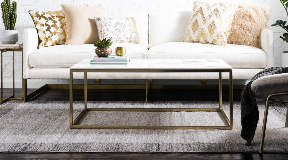 Unique Loom Light Gray Del Mar Abigail 2' 2 x 3' 0 Area Rug