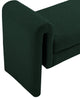 Stylus Boucle Fabric Upholstered Bench, Green, 31.5" Wide
