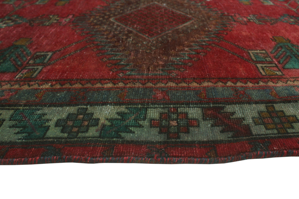 Vintage Distressed Perkin Red Runner