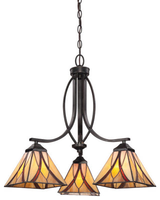 Asheville 3-Light Chandelier, Valiant Bronze