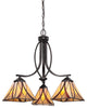Asheville 3-Light Chandelier, Valiant Bronze