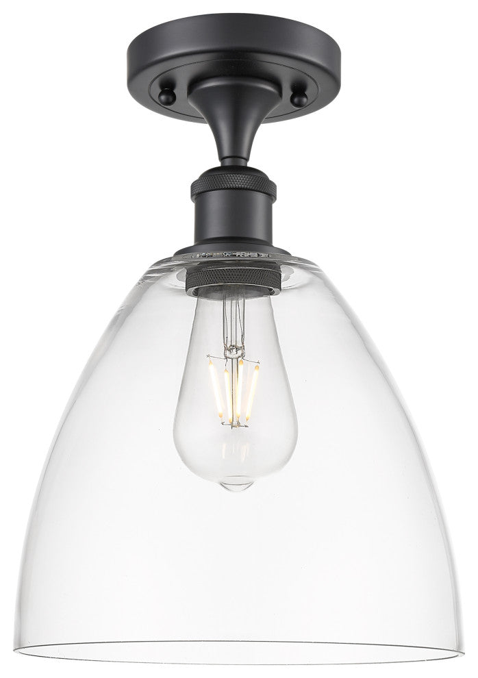 Innovations 516-1C-BK-GBD-92 1 Light Semi-Flush Mount, Matte Black