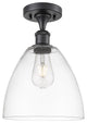 Innovations 516-1C-BK-GBD-92 1 Light Semi-Flush Mount, Matte Black