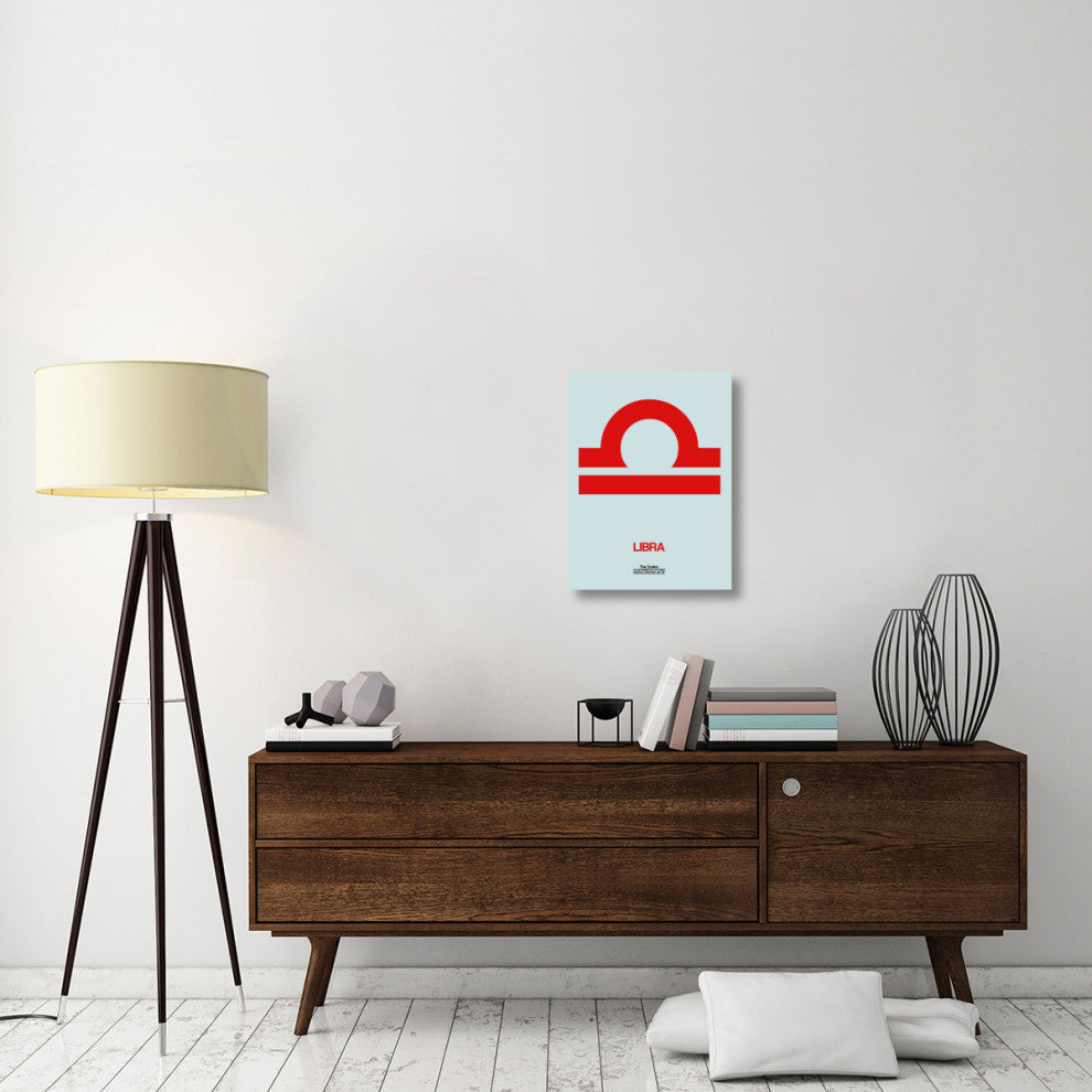 "Libra Zodiac Sign Red" Fine Art Print