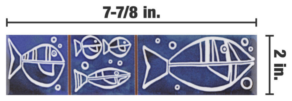 Captain Aquatico Deep Blue Ceramic Wall Trim