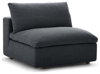 Commix Down Filled Overstuffed 4 Piece Sectional Sofa Set, Gray