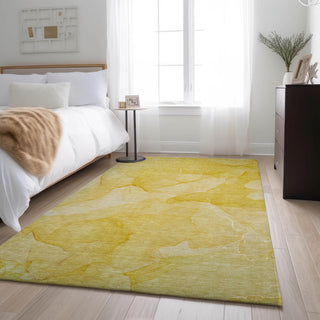 Premium Machine Washable Mayfield AMF509 Gold 5' x 7'6" Rug