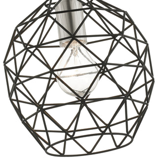Black Geometric, Farmhouse, Industrial, Abstract, Rustic Pendant