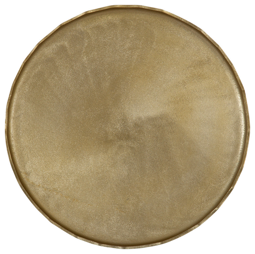 Alessia Round Coffee Table, Gold, 25x25x15