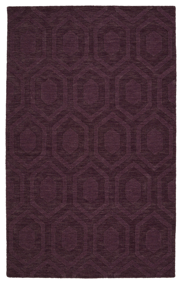 Kaleen Hand-Tufted Imprints Modern Wool Rug, Purple, 8'x11'