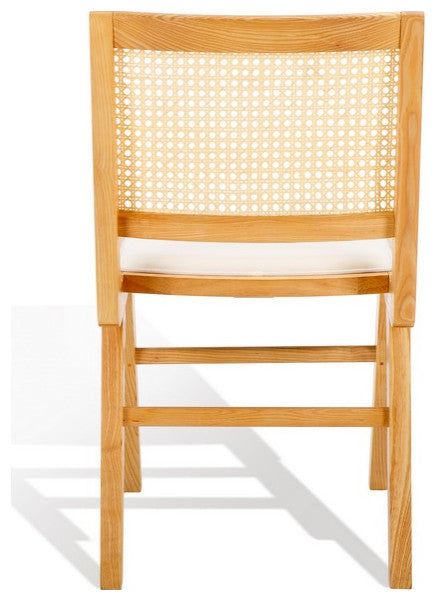 Safavieh Couture Hattie French Cane Cushion Dining Chair, Set of 2, Natural