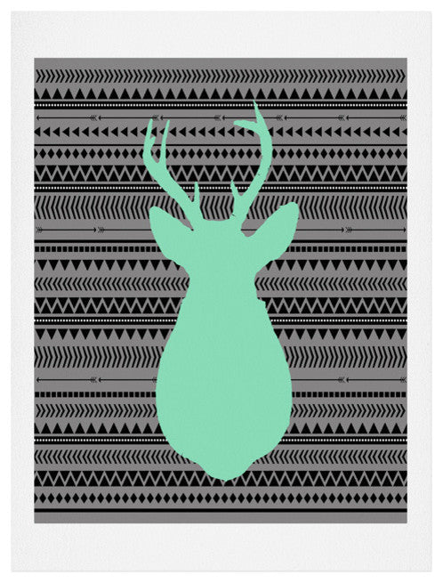 Deny Designs Allyson Johnson Deer And Aztec Art Print
