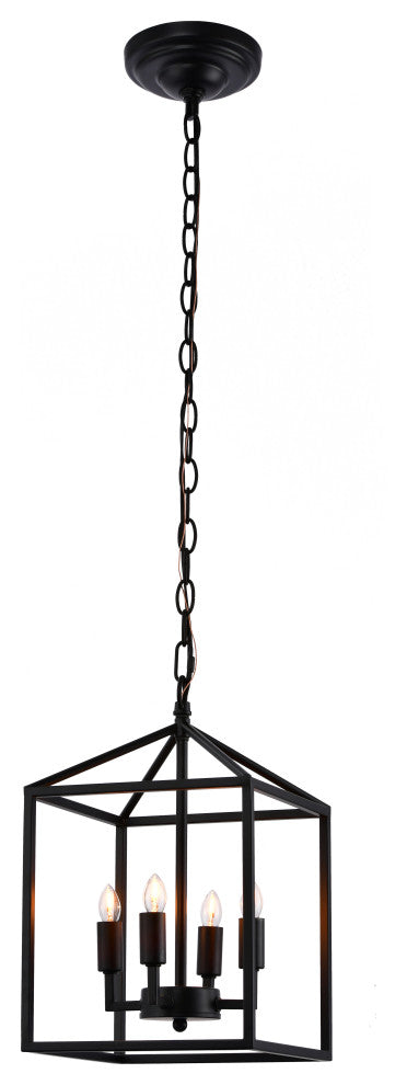 Lazzur Therain 4 Light 10" Matte Black Pendant