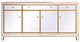 Elegant MF72072G Reflexion 72" Mirrored Credenza, Gold