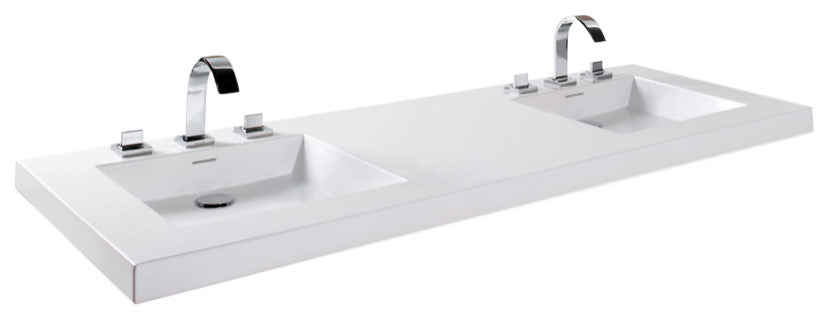Lavatory Sink VCS 60 CUBE COLLECTION IN: 60.25x22x2, Glossy