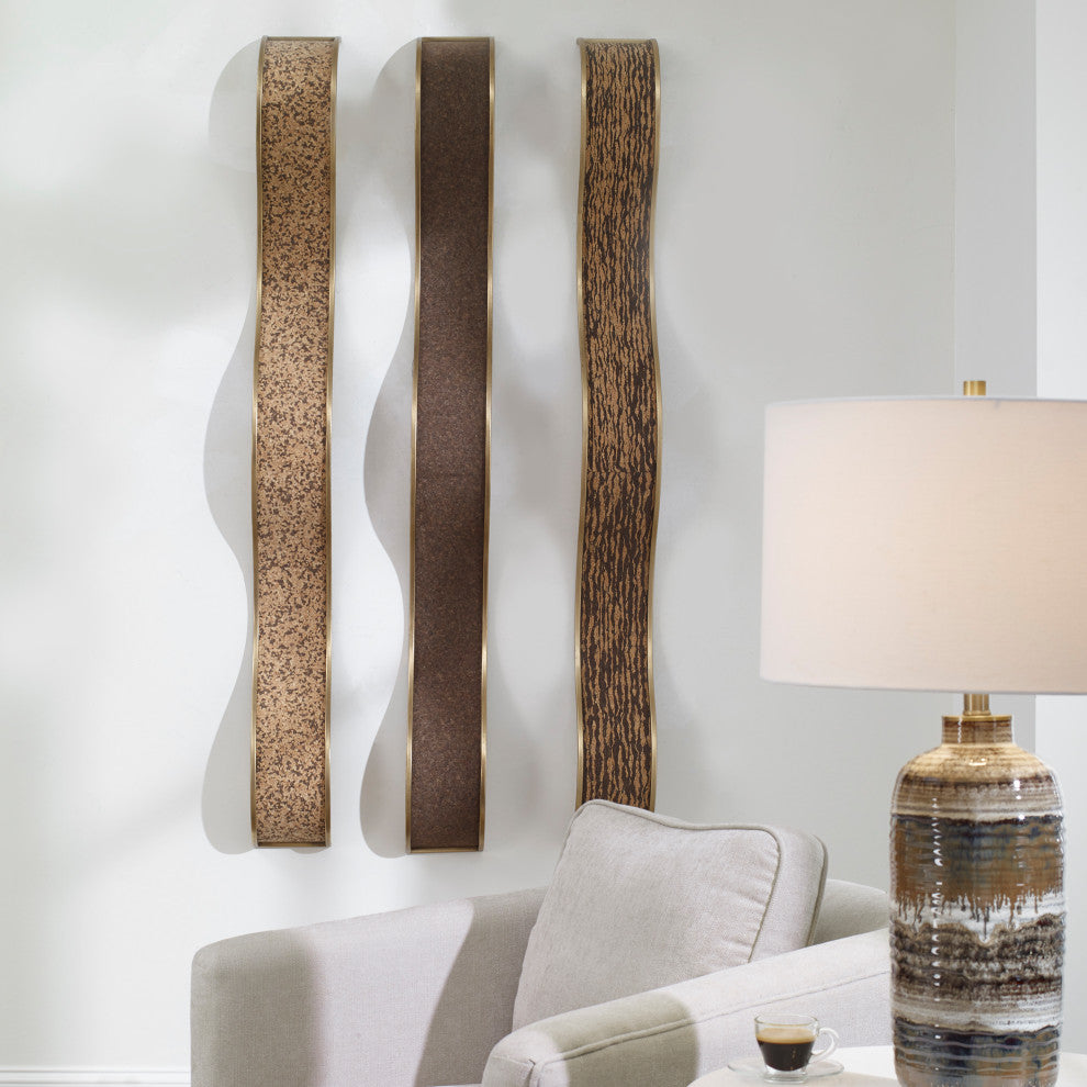 Uttermost Valdivia Serpentine Wall Decor, 3-Piece Set