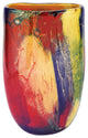 Badash J204 Firestorm Murano Style Art Glass 11" Oval Vase