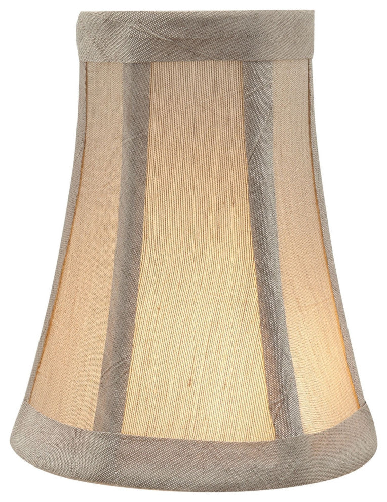 30245-6 Small Bell  Chandelier Clip On Lamp Shade Silver-Gray 2 1/2"x4"x5"