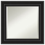 Colonial Black Beveled Wall Mirror - 26 x 26 in.