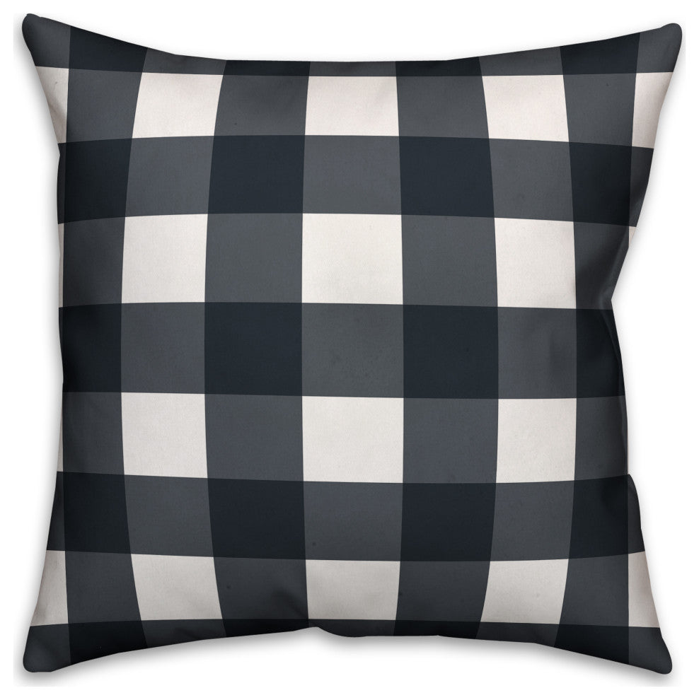 Texas Buffalo Check 18x18 Spun Poly Pillow