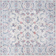 Persian Vintage Medallion Gray and Red 5'' Square Area Rug