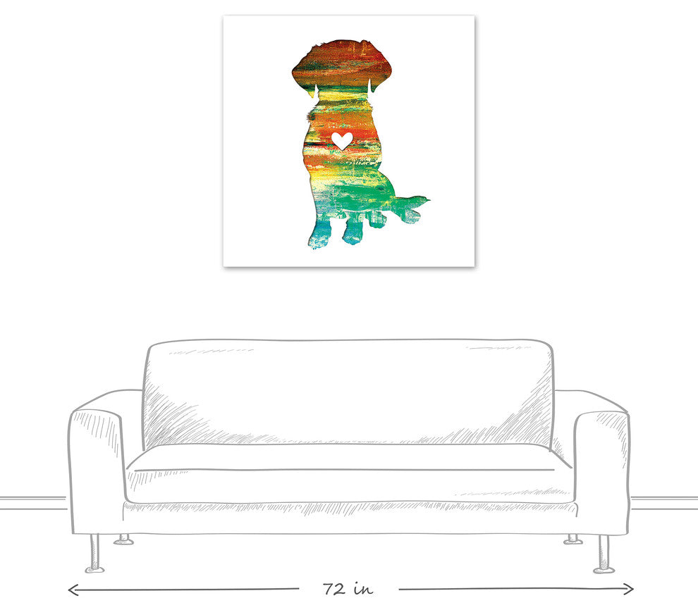 Designs Direct Creative Group Paint Silhouette Lab 36x36 Canvas Wall Art