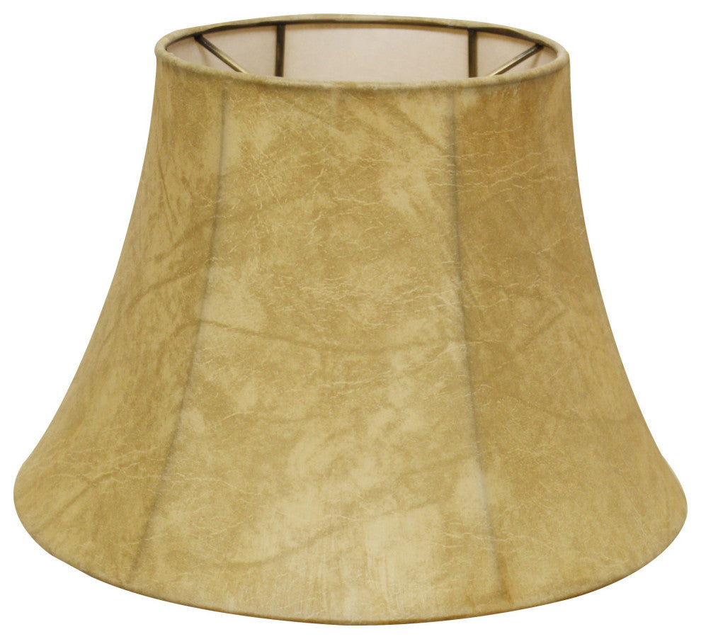 19" Faux Snakeskin Shallow Drum Parchment Lampshade
