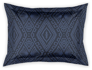Navy Tribal Pattern Standard Brushed Poly Sham