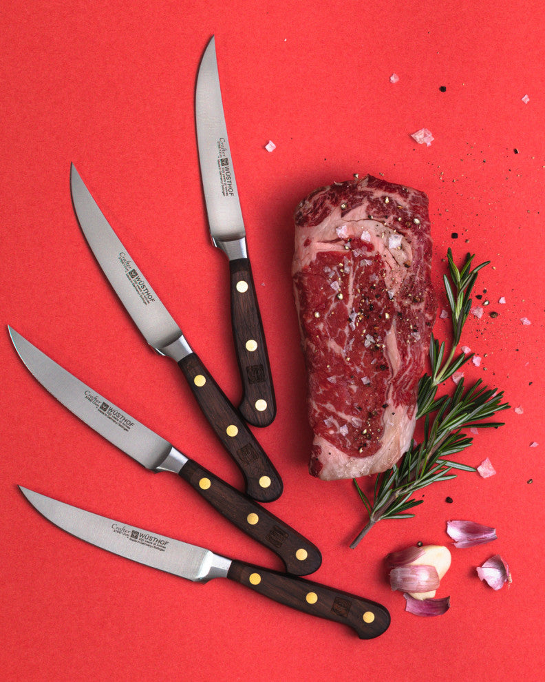 Wusthof Crafter Stainless Steel 4.5 Inch Steak Knife, Set of 4