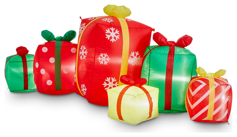 8FT Lighted Inflatable Gift Boxes Decor
