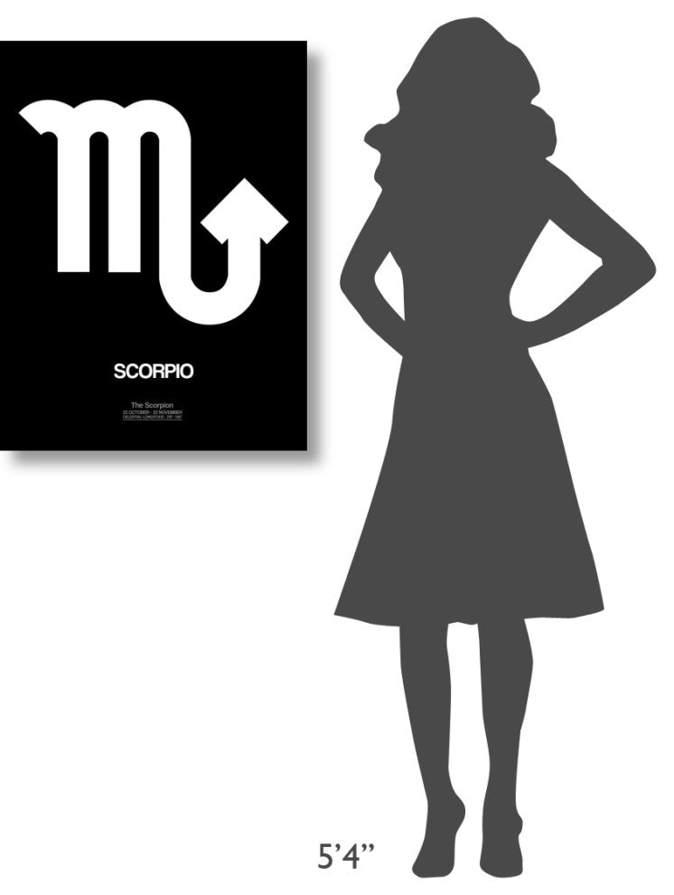 "Scorpio Zodiac Sign White" Fine Art Print