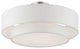 Meridian 3 Light Brushed Nickel Semi-Flush Mount