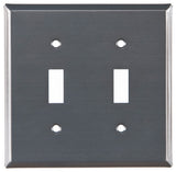 Double Switch Cover Unpierced in Country Tin